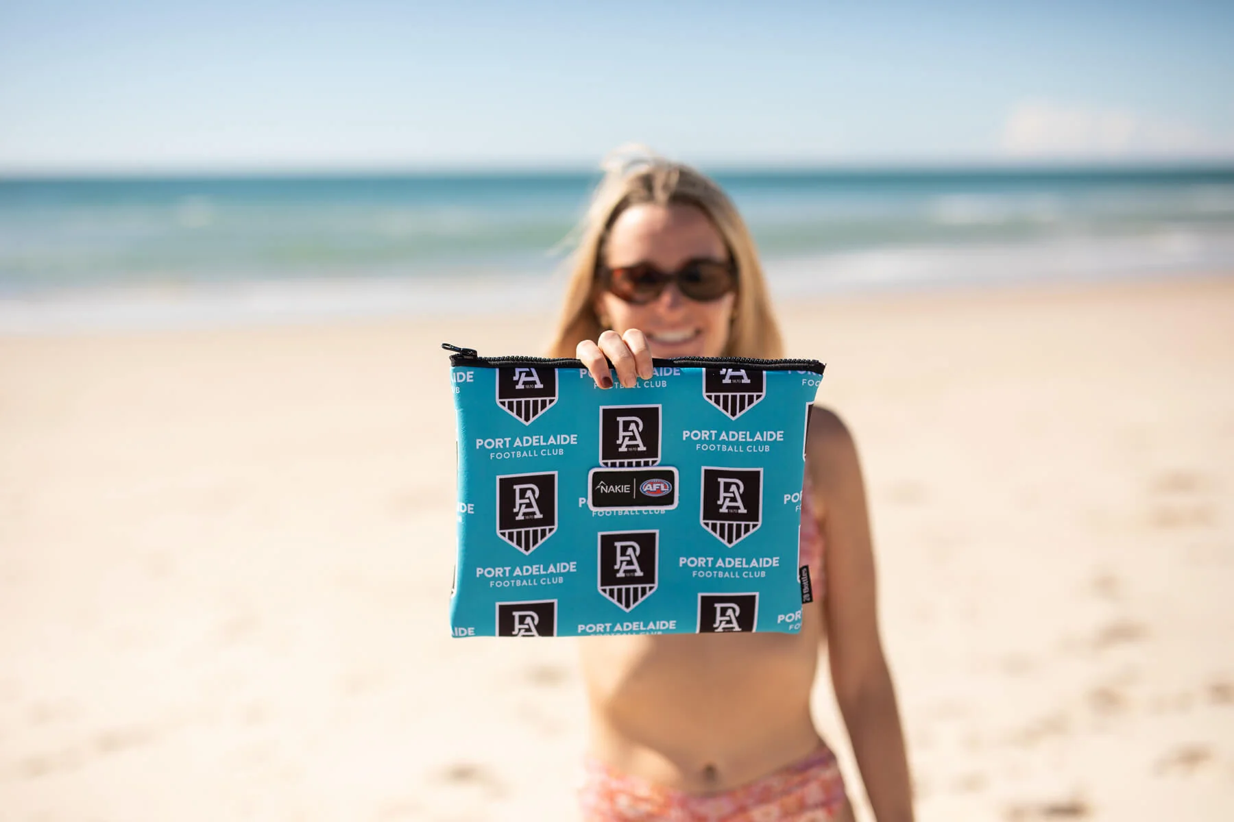 Port Adelaide Power - AFL Recycled Sand Free Beach Towel - Image 5