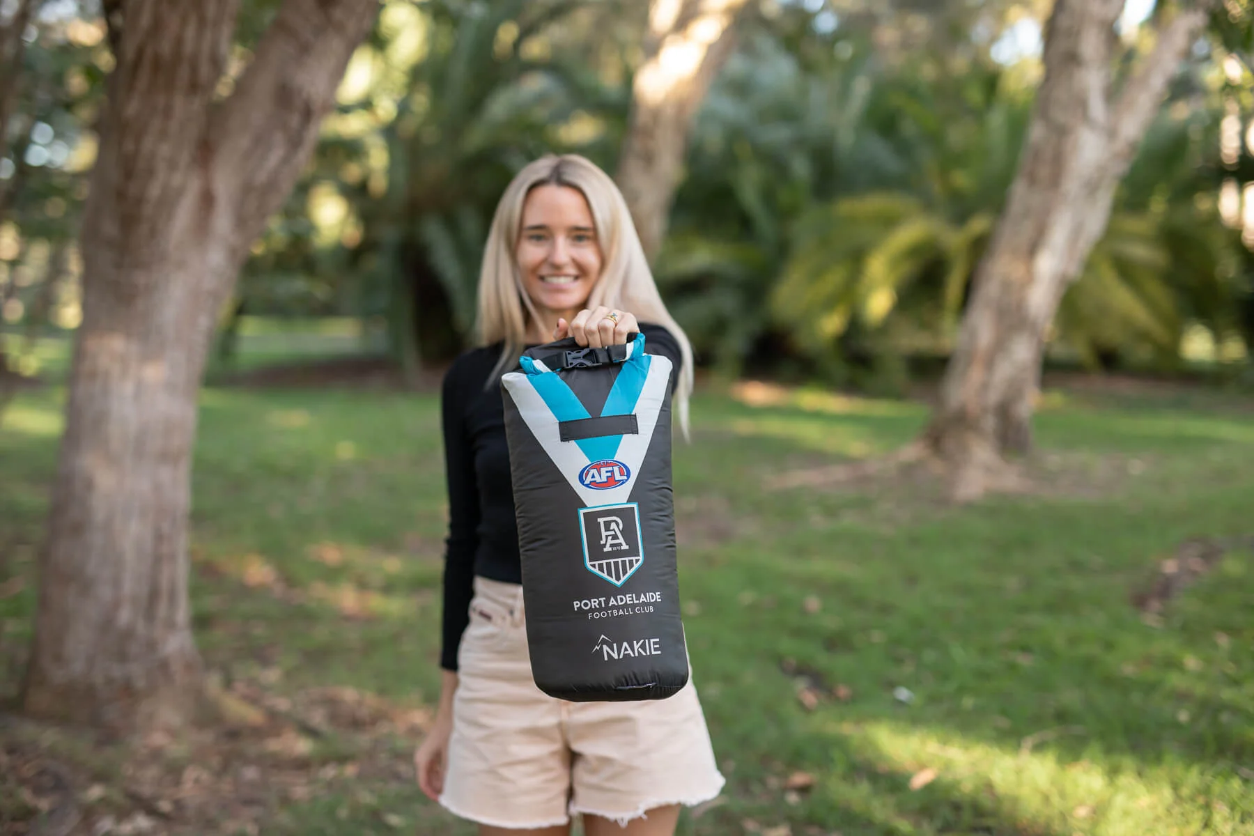 Port Adelaide Power - AFL Sustainable Down Puffy Blanket - Image 4