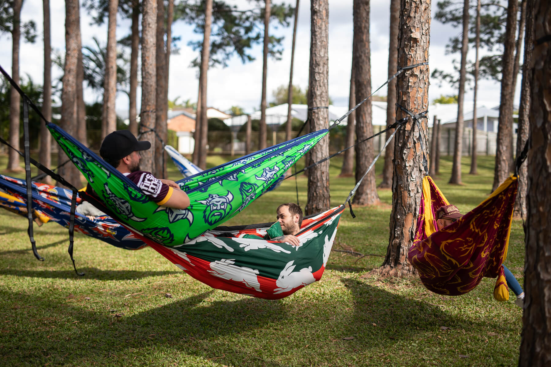 Rabbitohs - NRL Recycled Hammock with Straps - Image 4