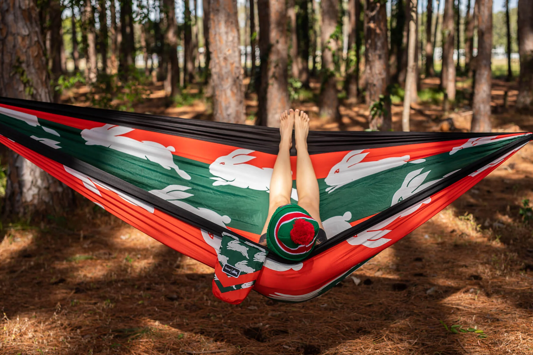Rabbitohs - NRL Recycled Hammock with Straps - Image 6