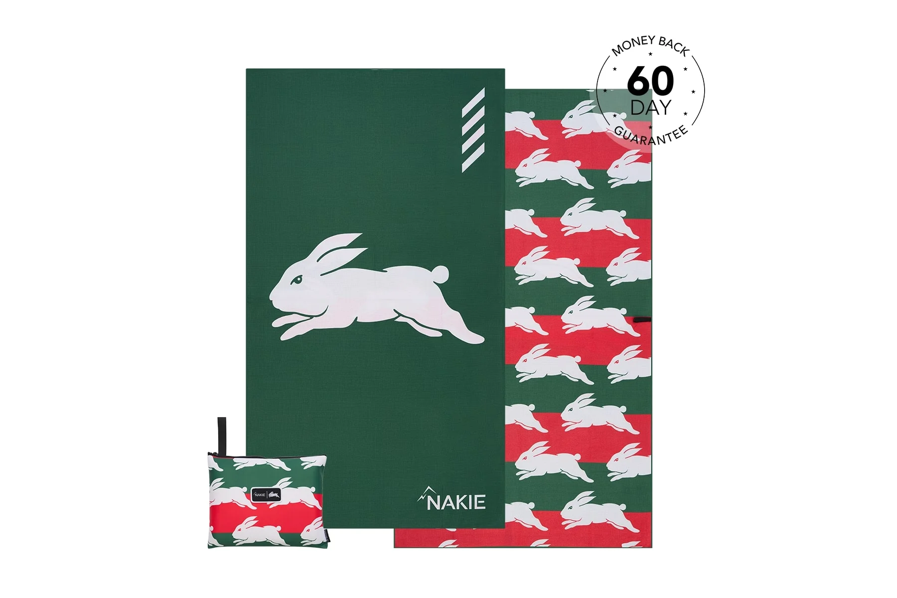 Rabbitohs - NRL Recycled Sand Free Beach Towel - Image 4