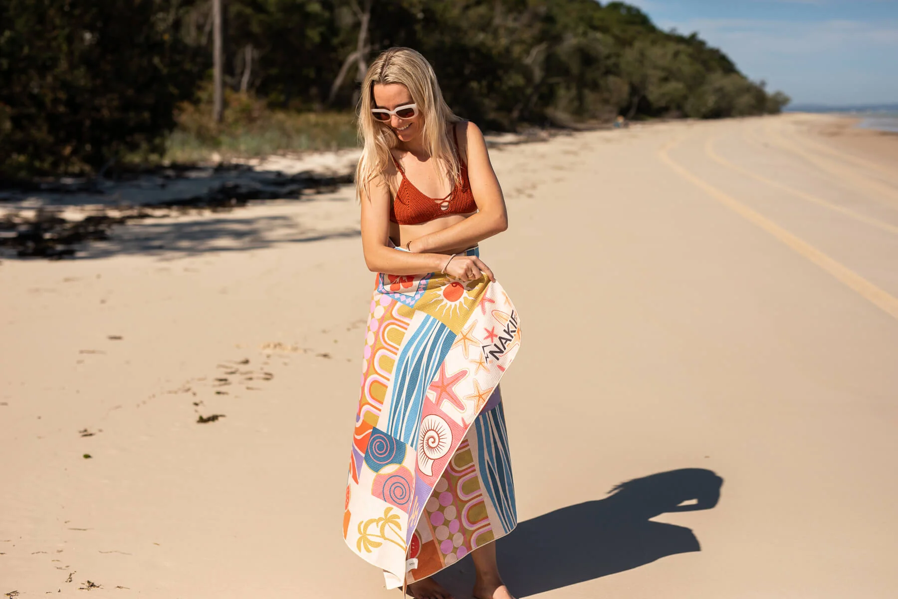 Retro Shores - Recycled Sand Free Beach Towel - Image 10