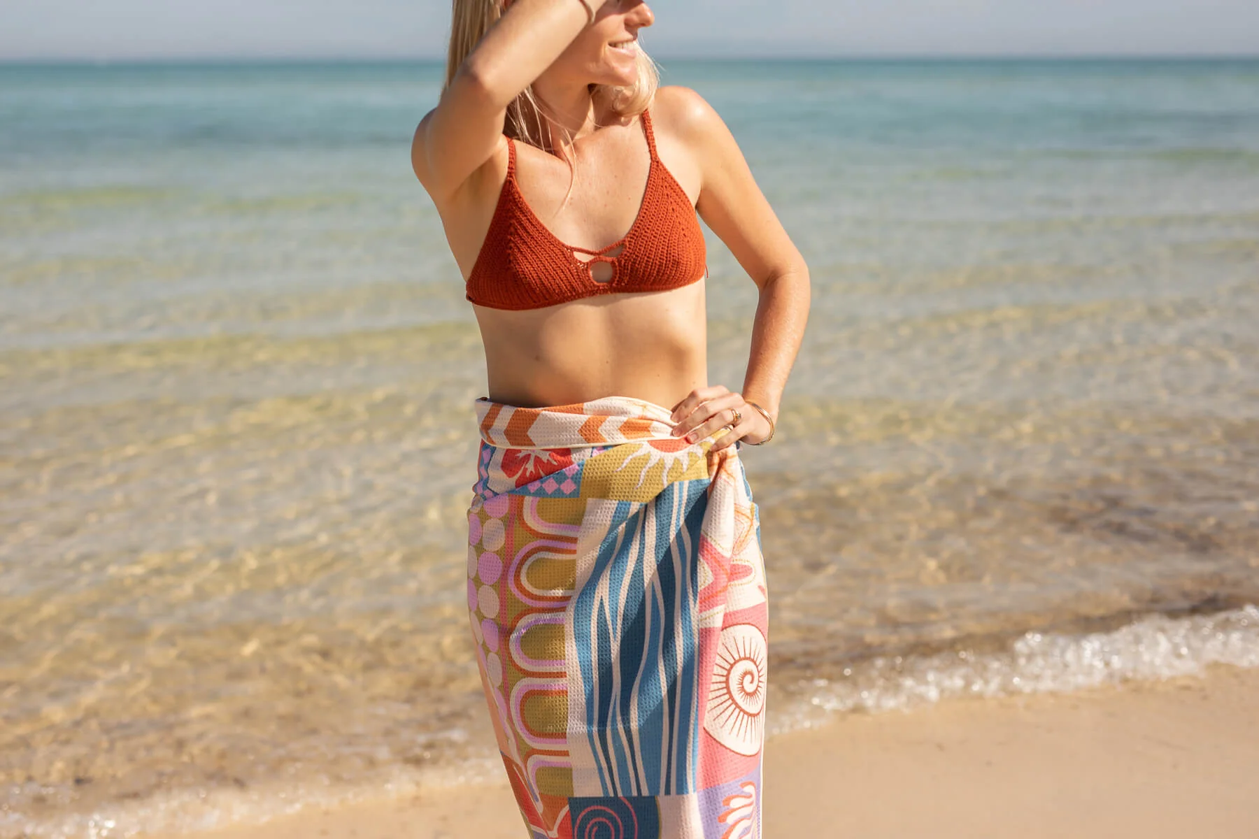 Retro Shores - Recycled Sand Free Beach Towel - Image 11