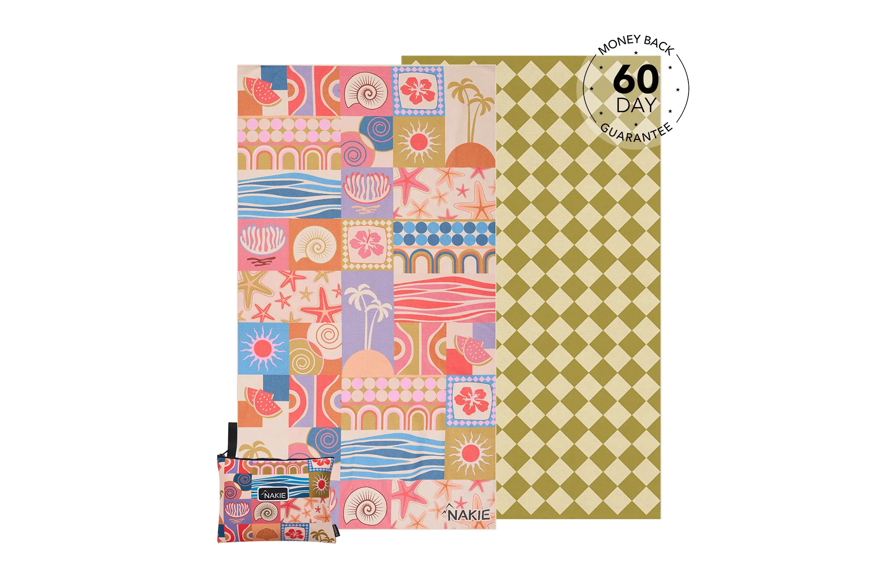 Retro Shores - Recycled Sand Free Beach Towel - Image 12
