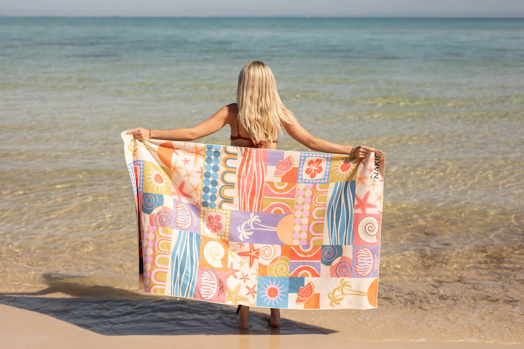 Retro Shores - Recycled Sand Free Beach Towel - Image 8