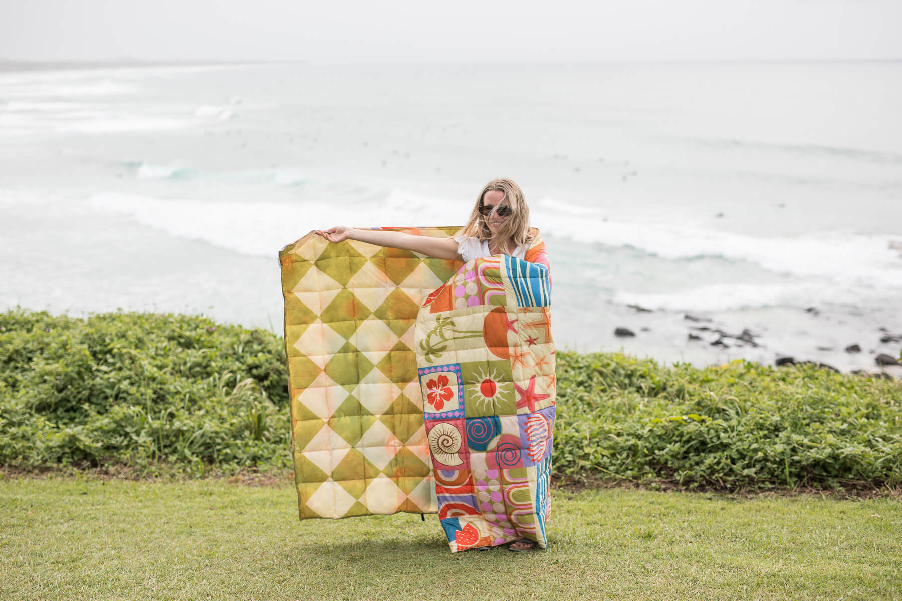 Retro Shores - Sustainable Down Puffy Blanket - Image 5