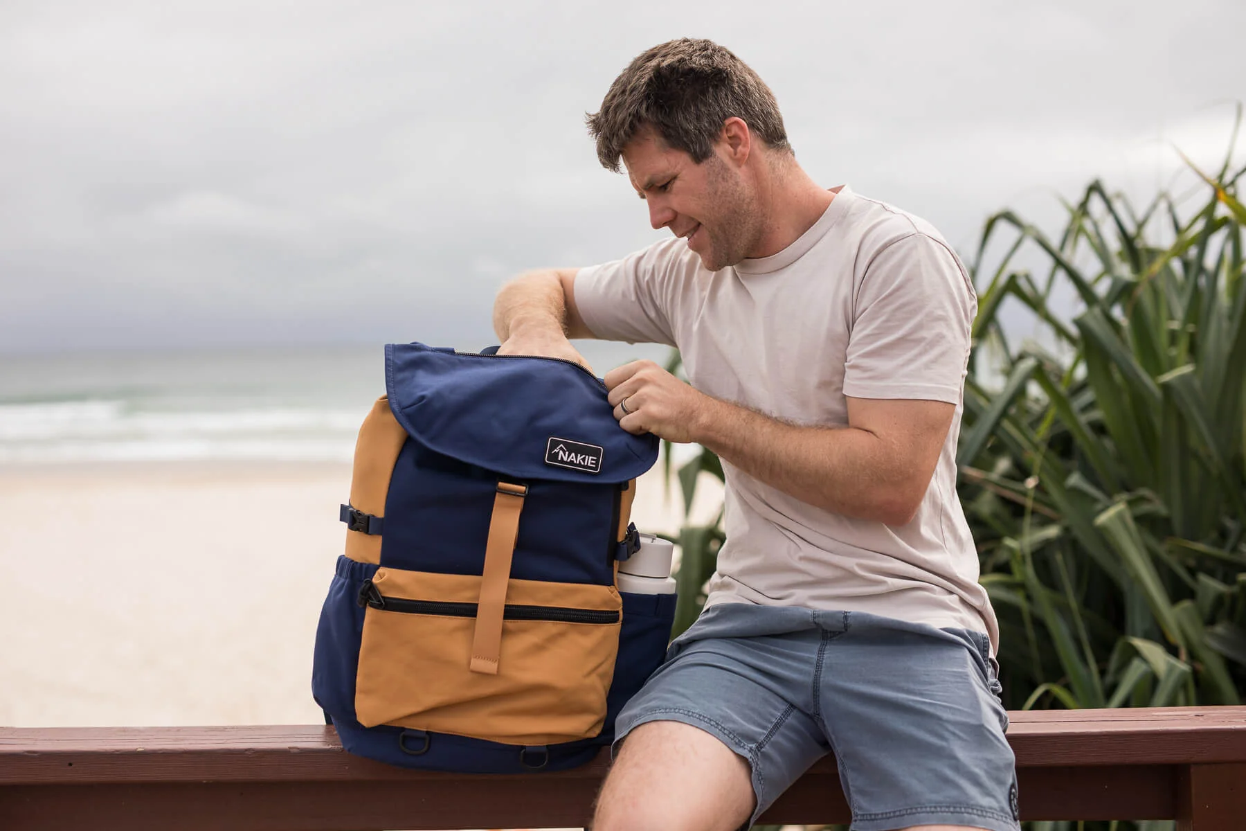 River Blue - Recycled Travel Backpack - Image 7