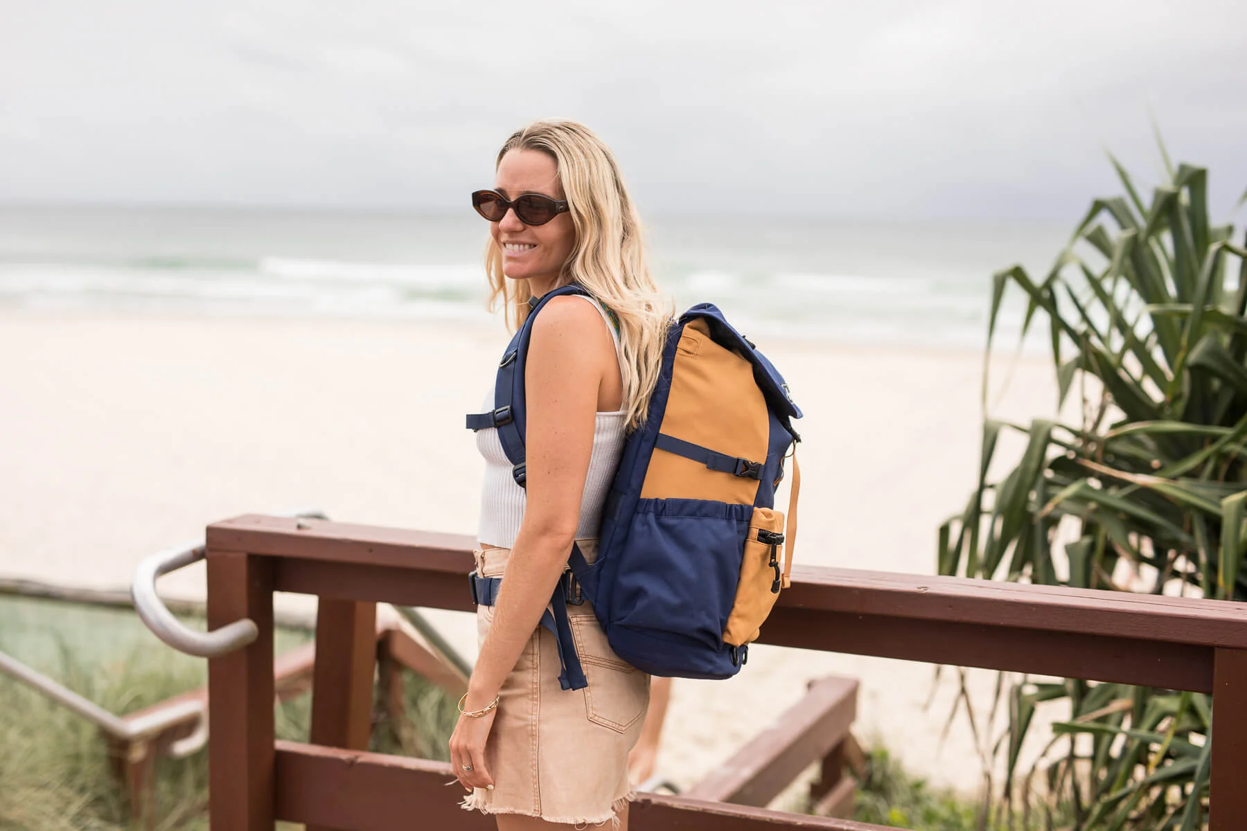 River Blue - Recycled Travel Backpack - Image 9