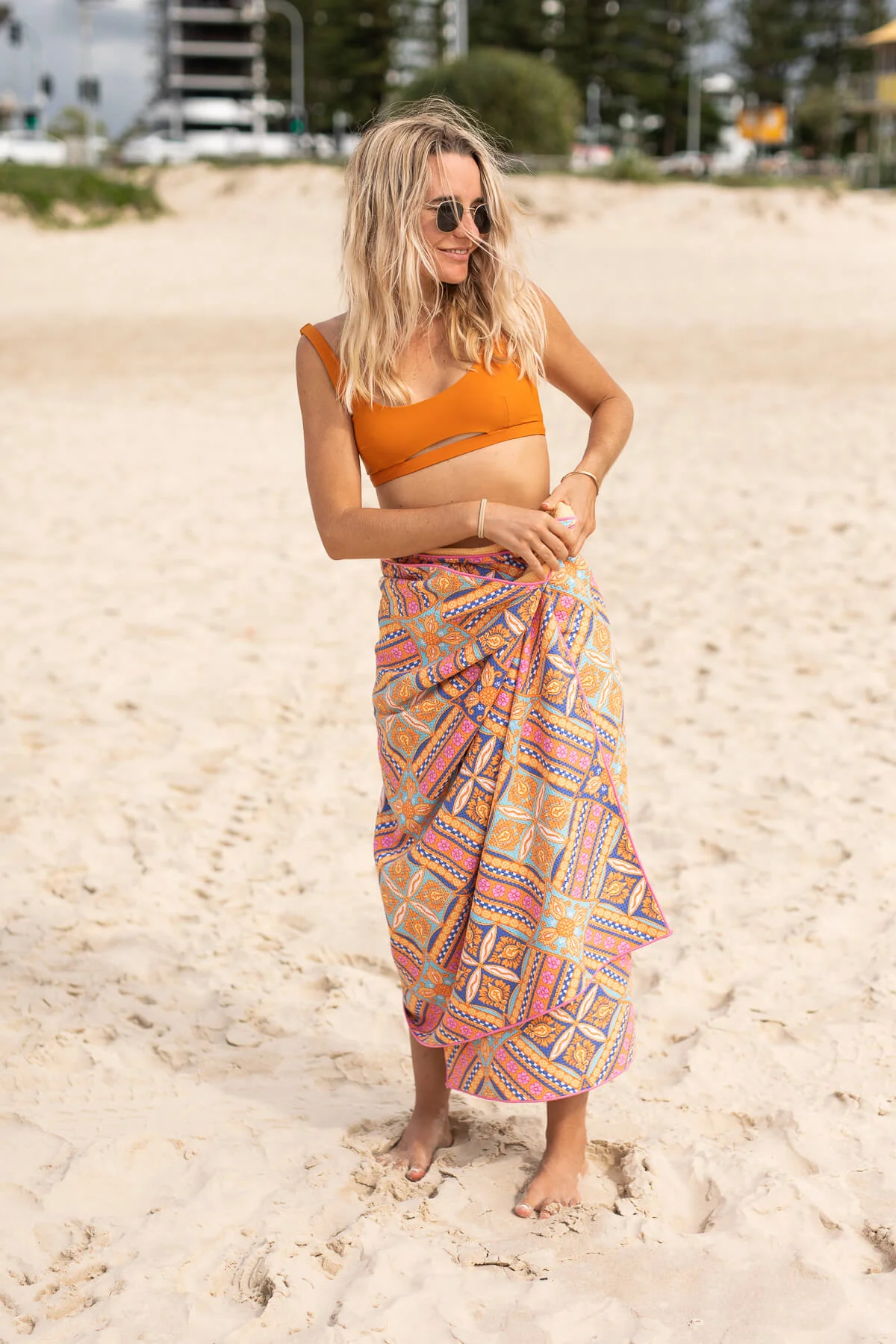 Rosy Tides - Recycled Sand Free Beach Towel - Image 14