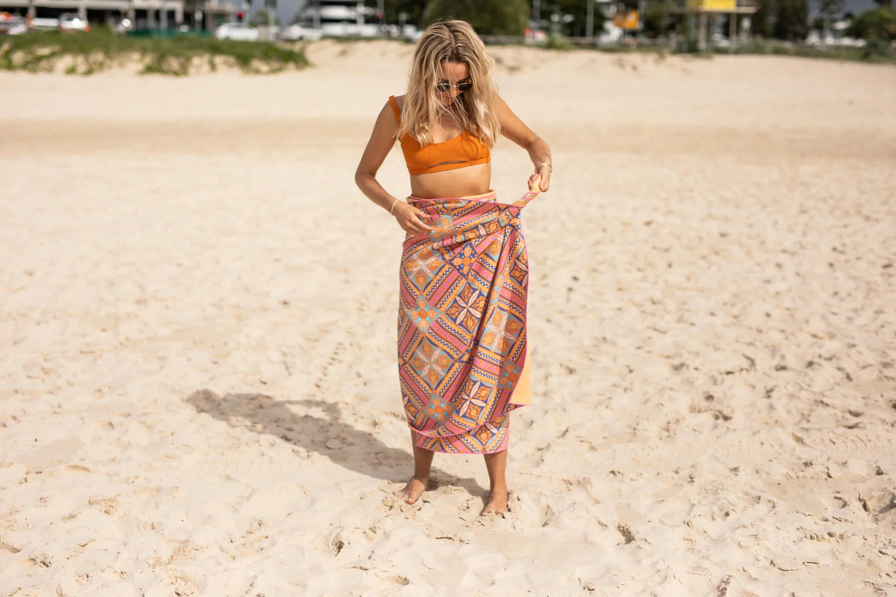 Rosy Tides - Recycled Sand Free Beach Towel - Image 6