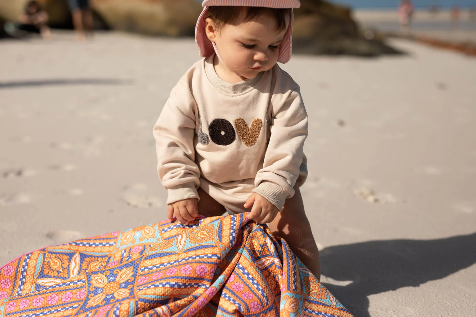 Rosy Tides - Recycled Sand Free Beach Towel - Image 7