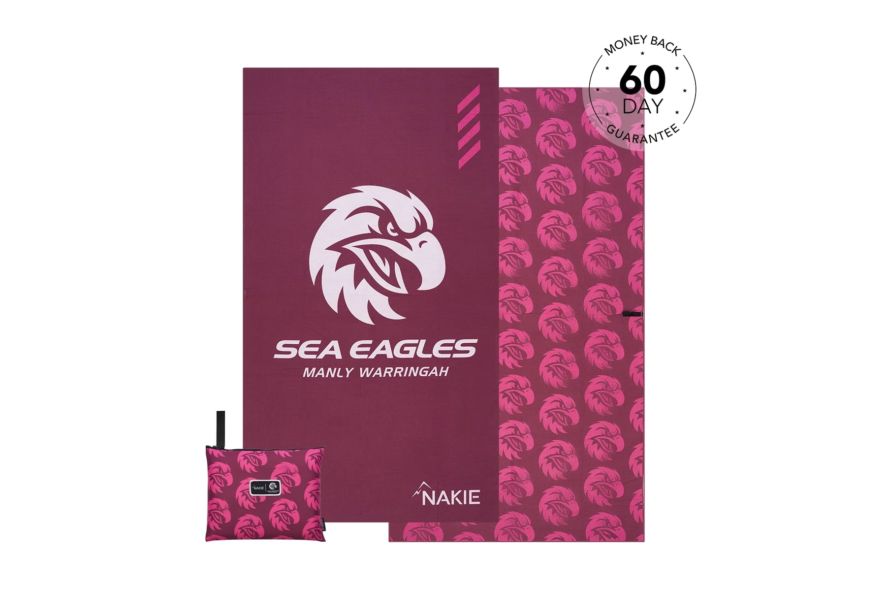 Sea Eagles - NRL Recycled Sand Free Beach Towel - Image 4