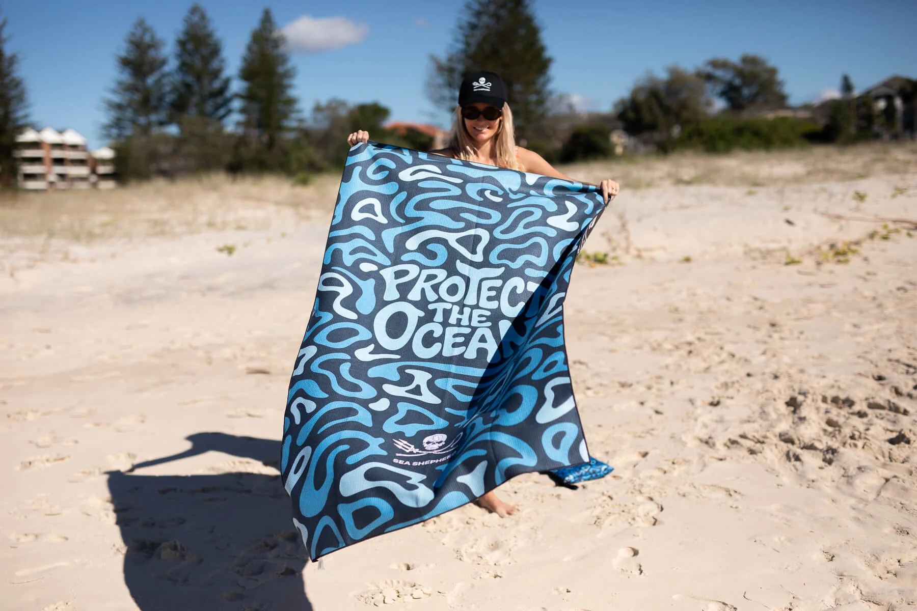 Sea Shepherd - Recycled Sand Free Beach Towel - Image 2