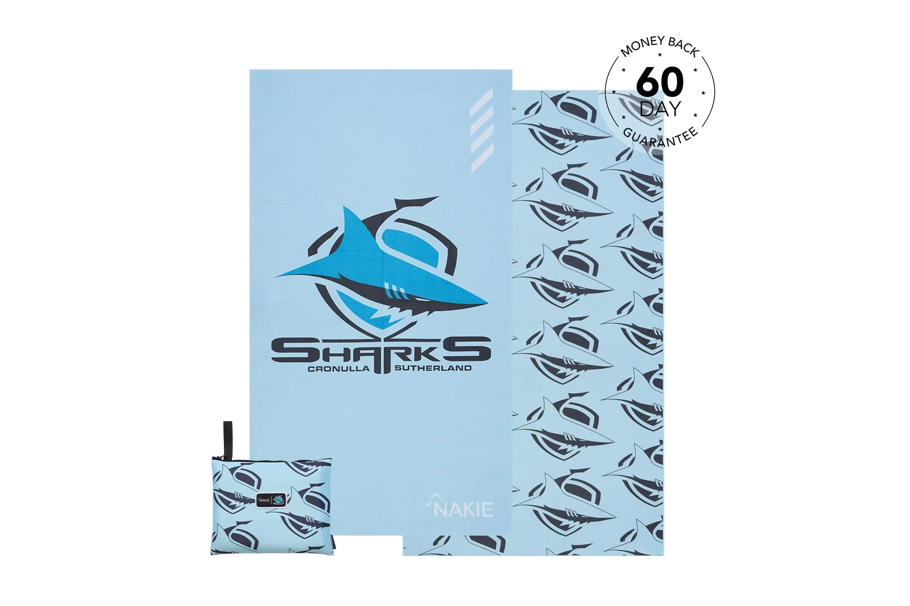 Sharks - NRL Recycled Sand Free Beach Towel - Image 4