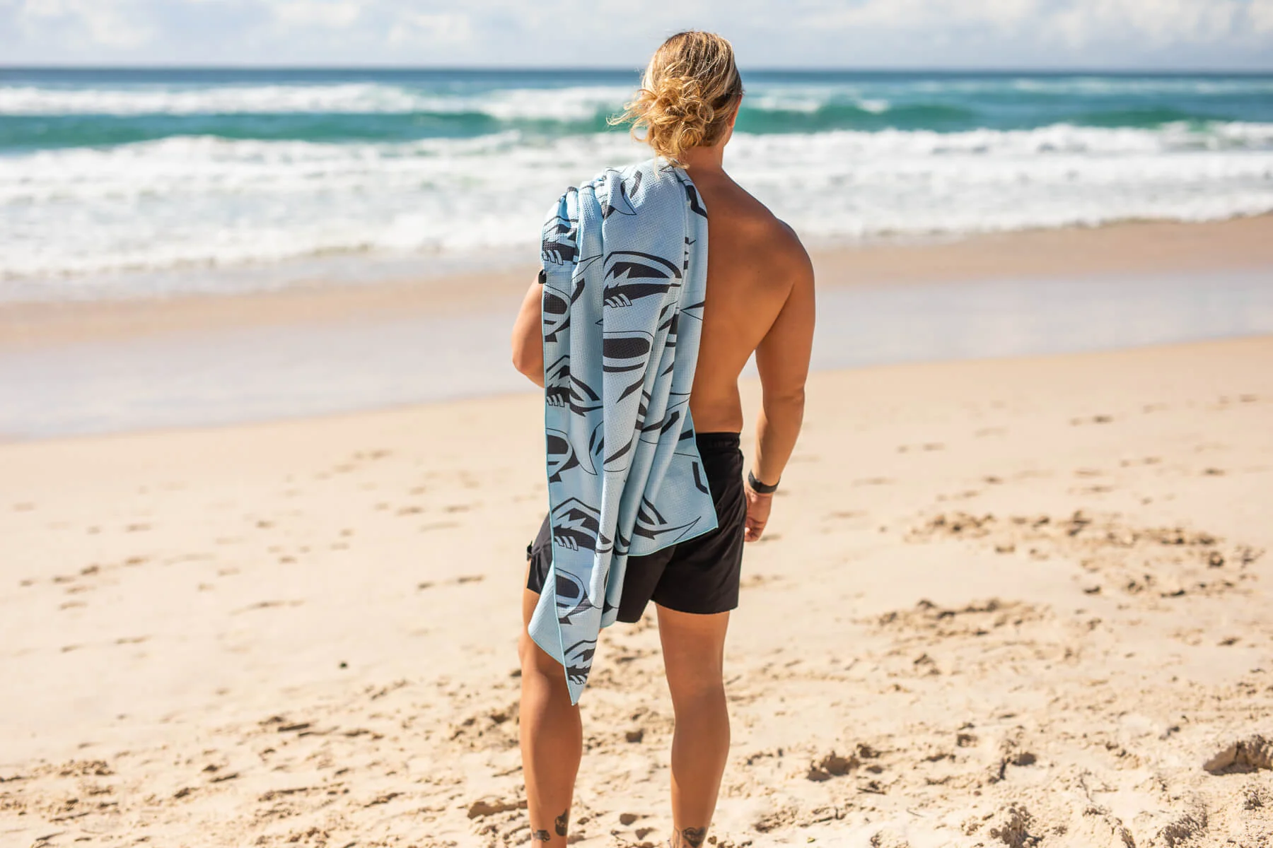 Sharks - NRL Recycled Sand Free Beach Towel - Image 6