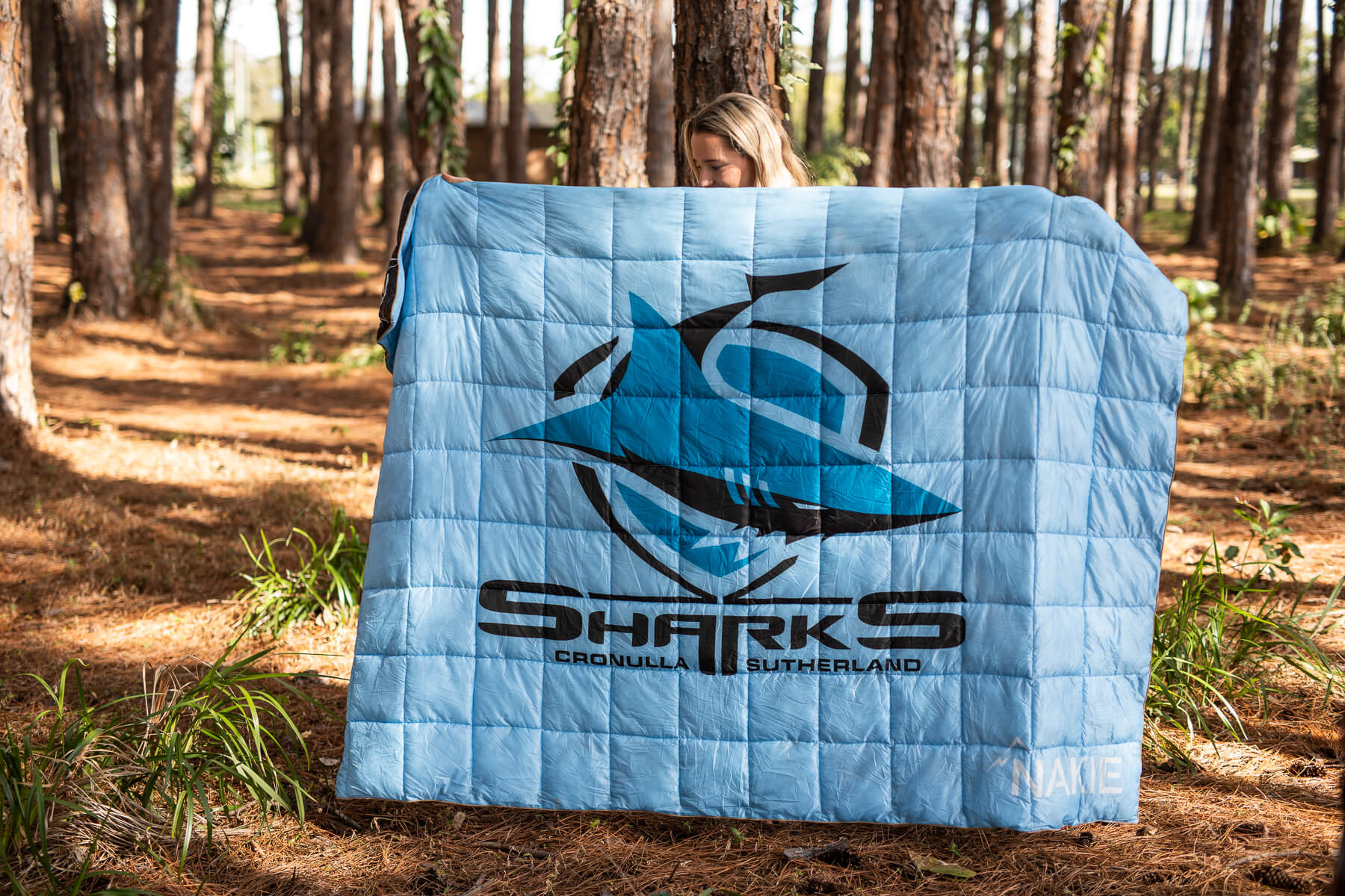Sharks - NRL Sustainable Down Puffy Blanket - Image 5