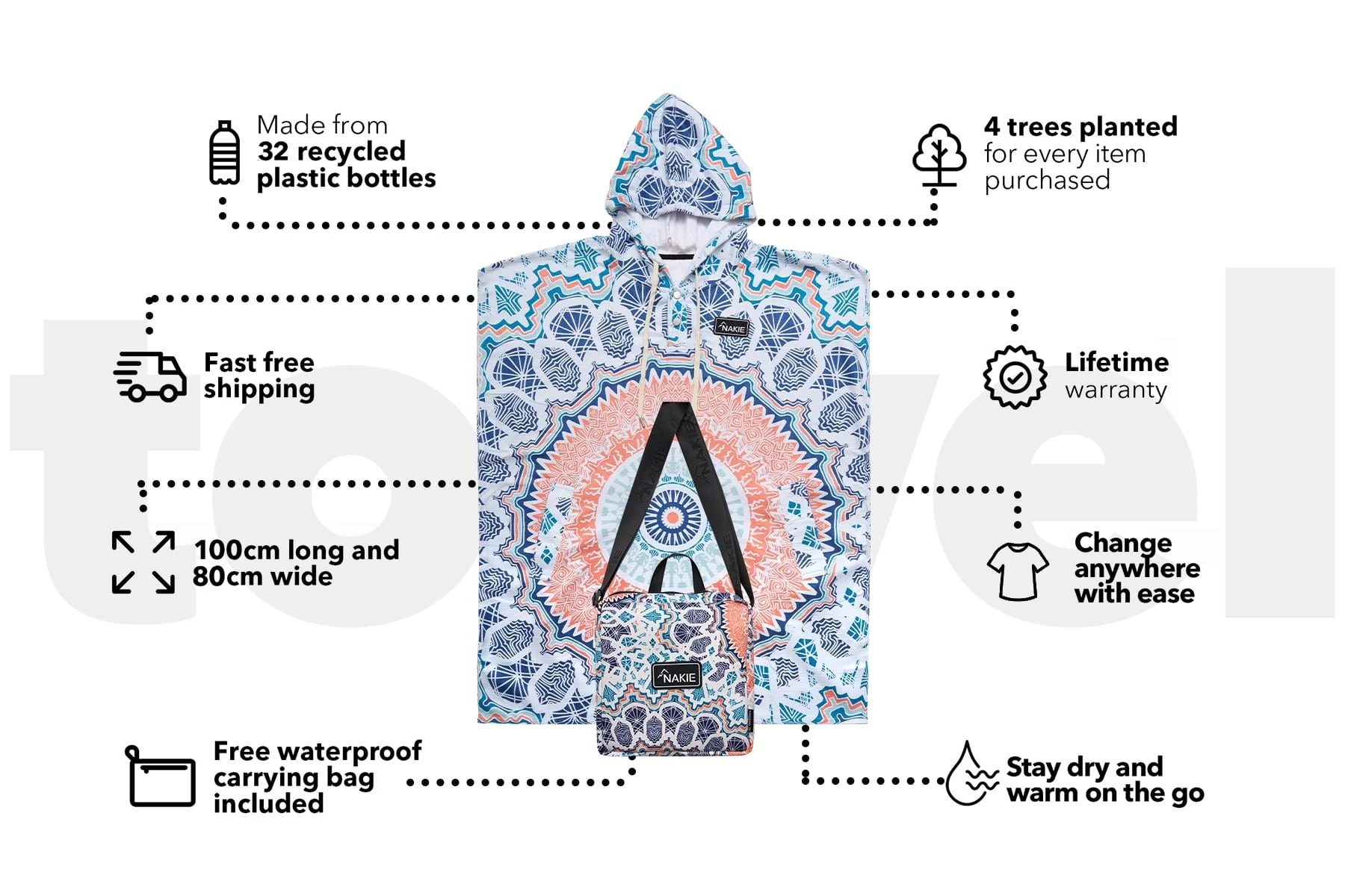 Sound of Summer - Hooded Towel Recycled Sand Free - Image 3