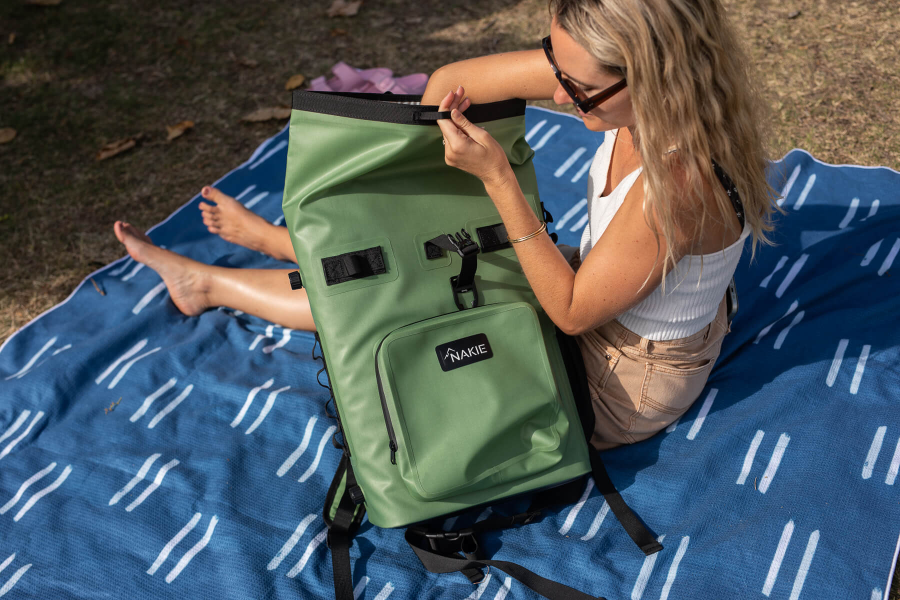 Spring Green - Recycled Cooler Backpack - Image 6