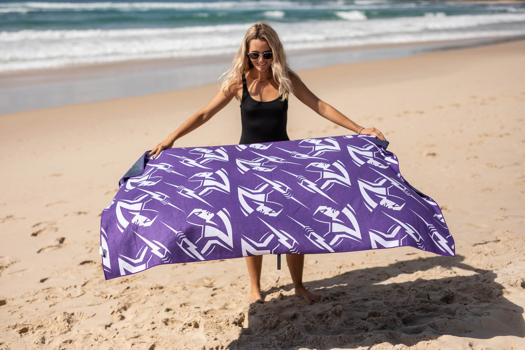 Storm - NRL Recycled Sand Free Beach Towel - Image 2