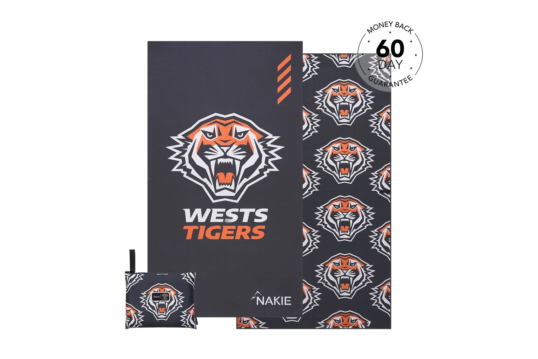 Tigers - NRL Recycled Sand Free Beach Towel - Image 4