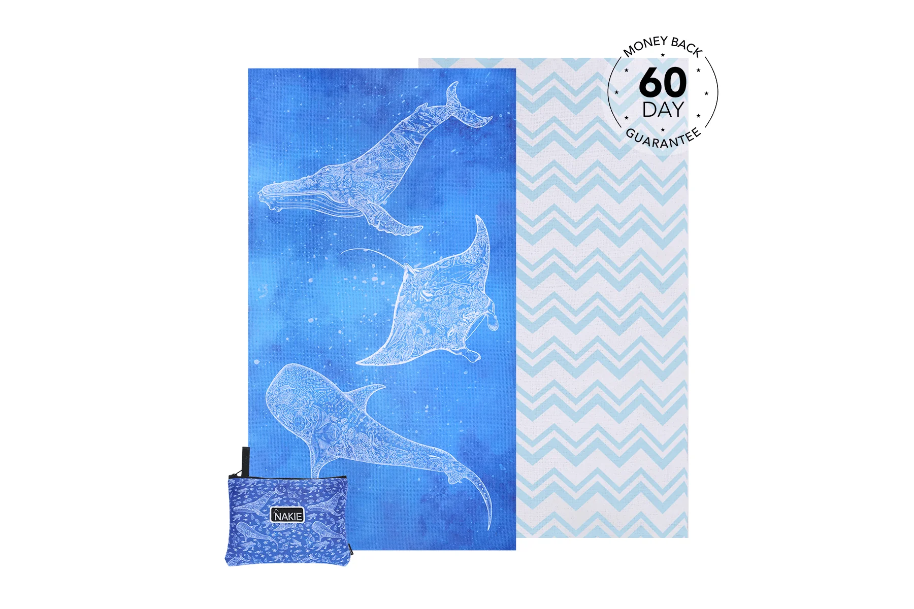 Underwater Magic - Recycled Sand Free Beach Towel - Image 12