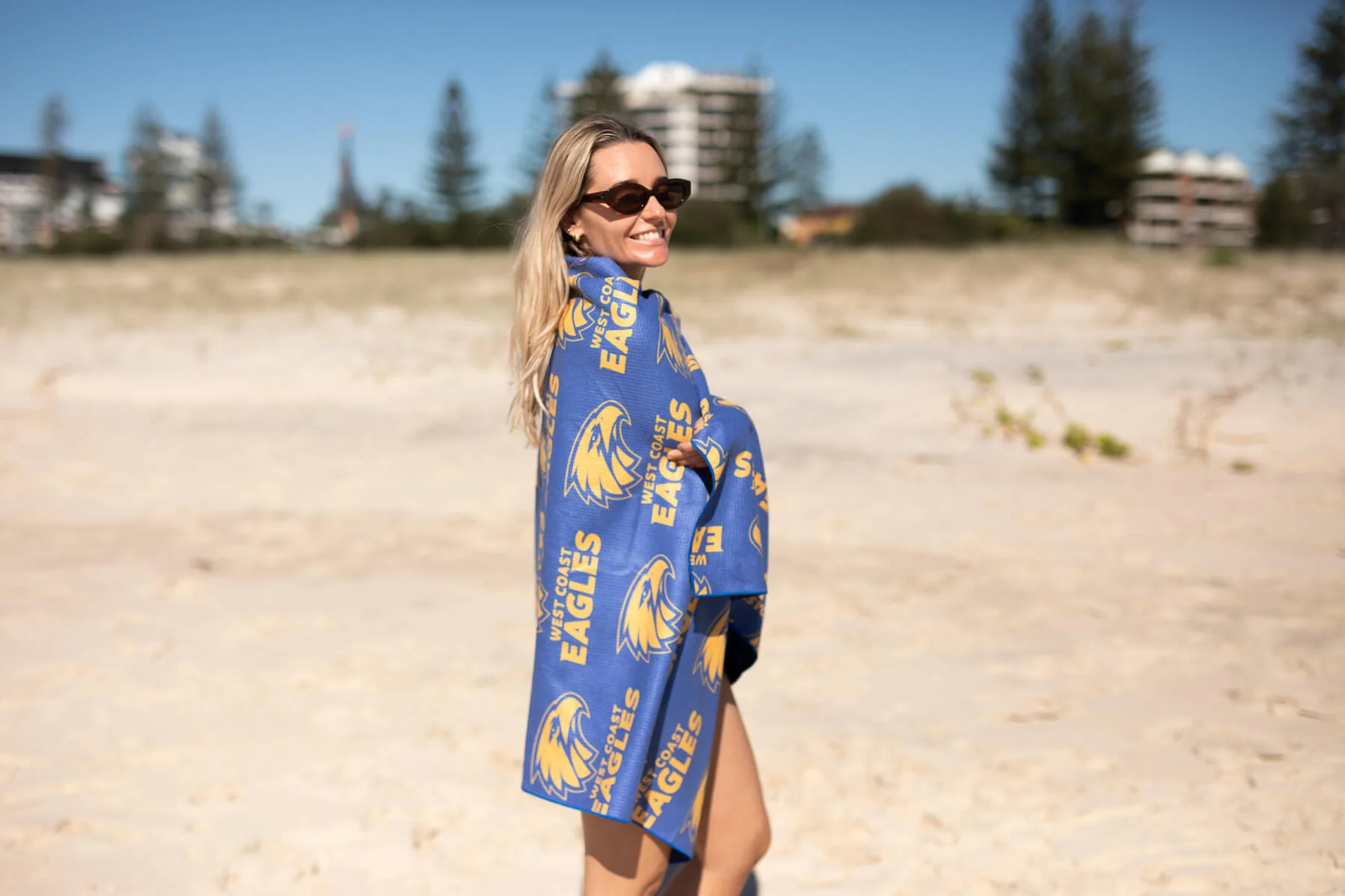 West Coast Eagles - AFL Recycled Sand Free Beach Towel - Image 4