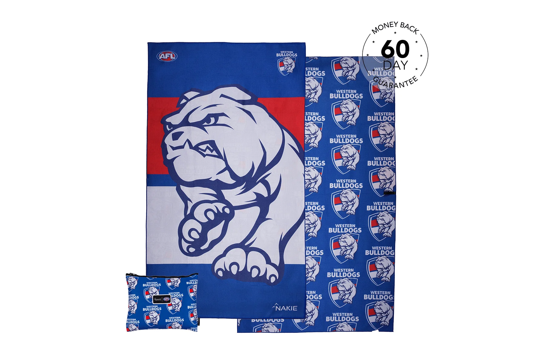 Western Bulldogs - AFL Recycled Sand Free Beach Towel