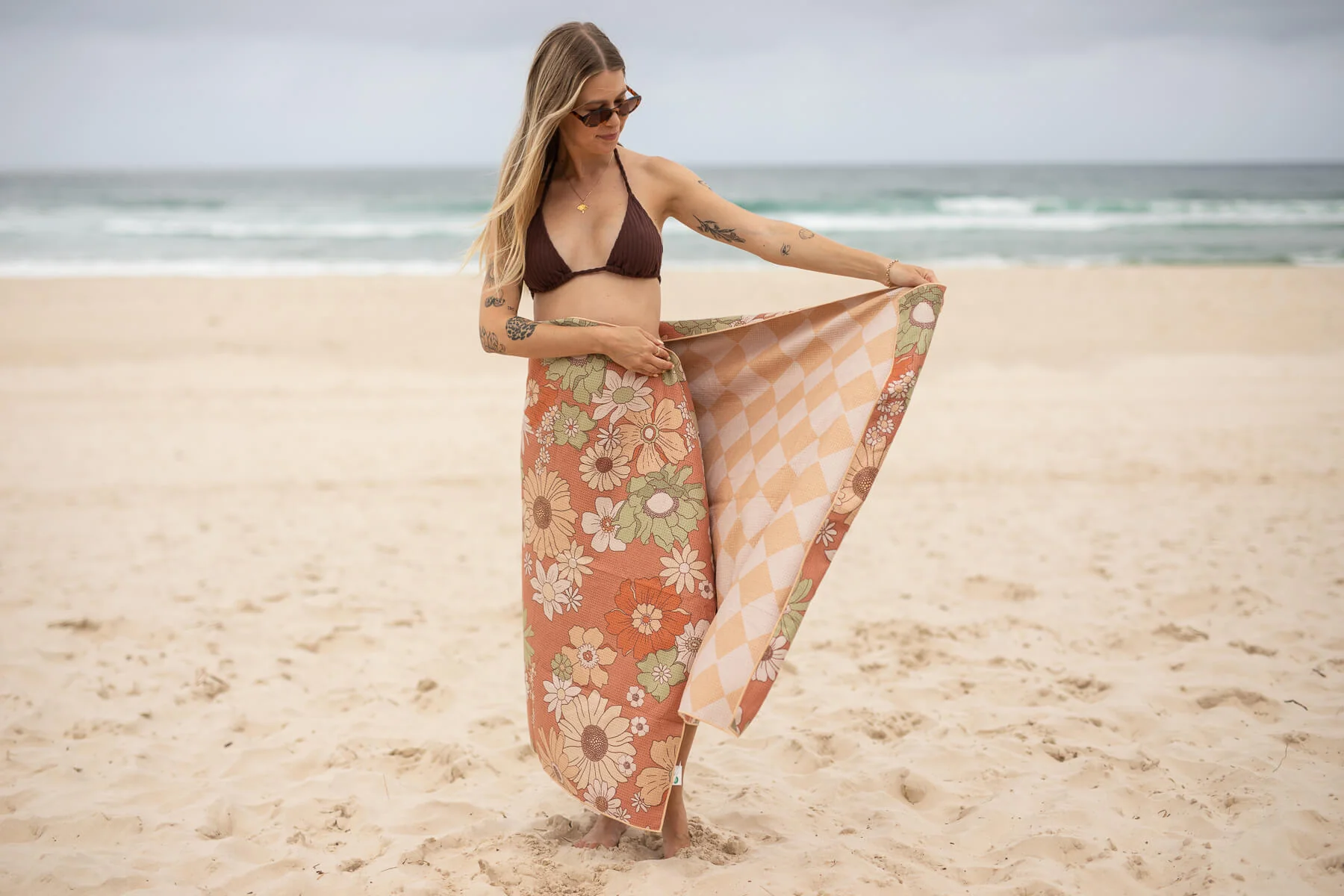 Wild Flower - Recycled Sand Free Beach Towel - Image 9