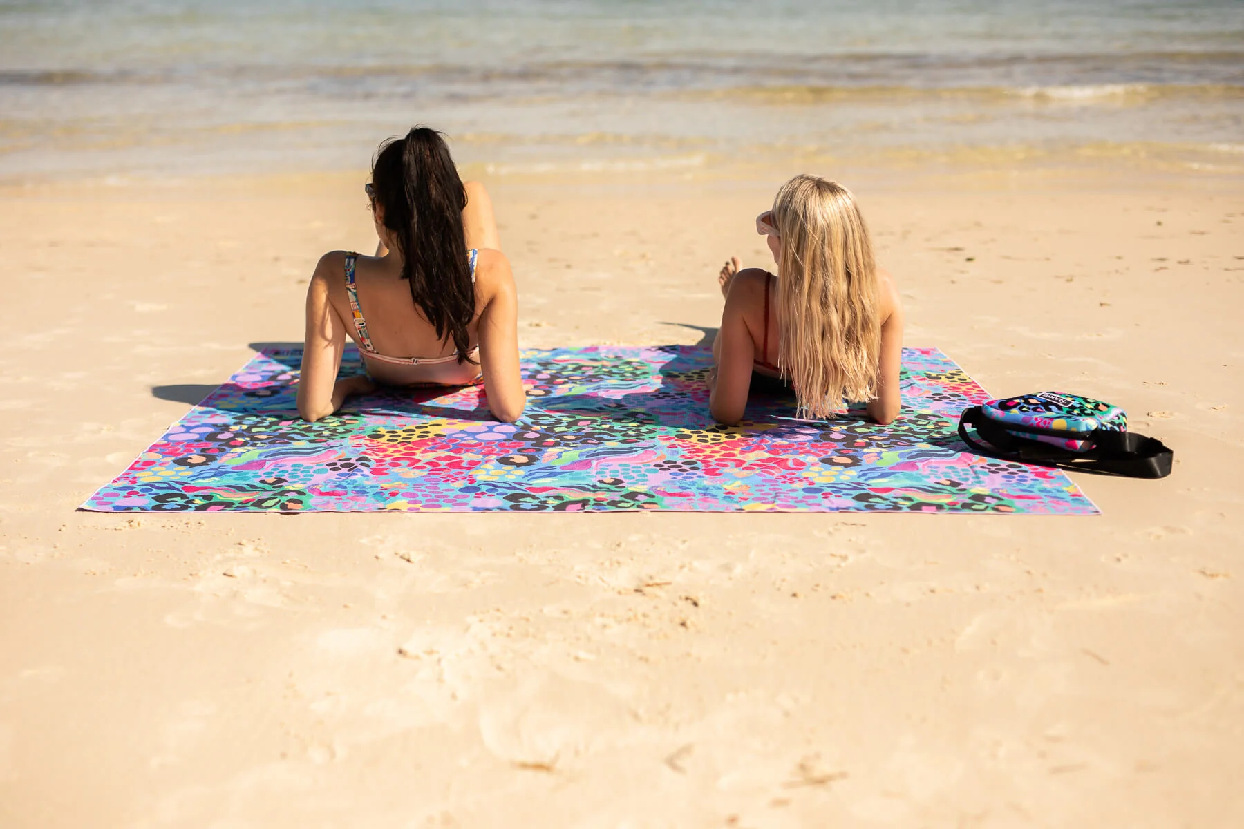 XL Kasey Rainbow - Recycled Sand Free Beach Blanket - Image 5