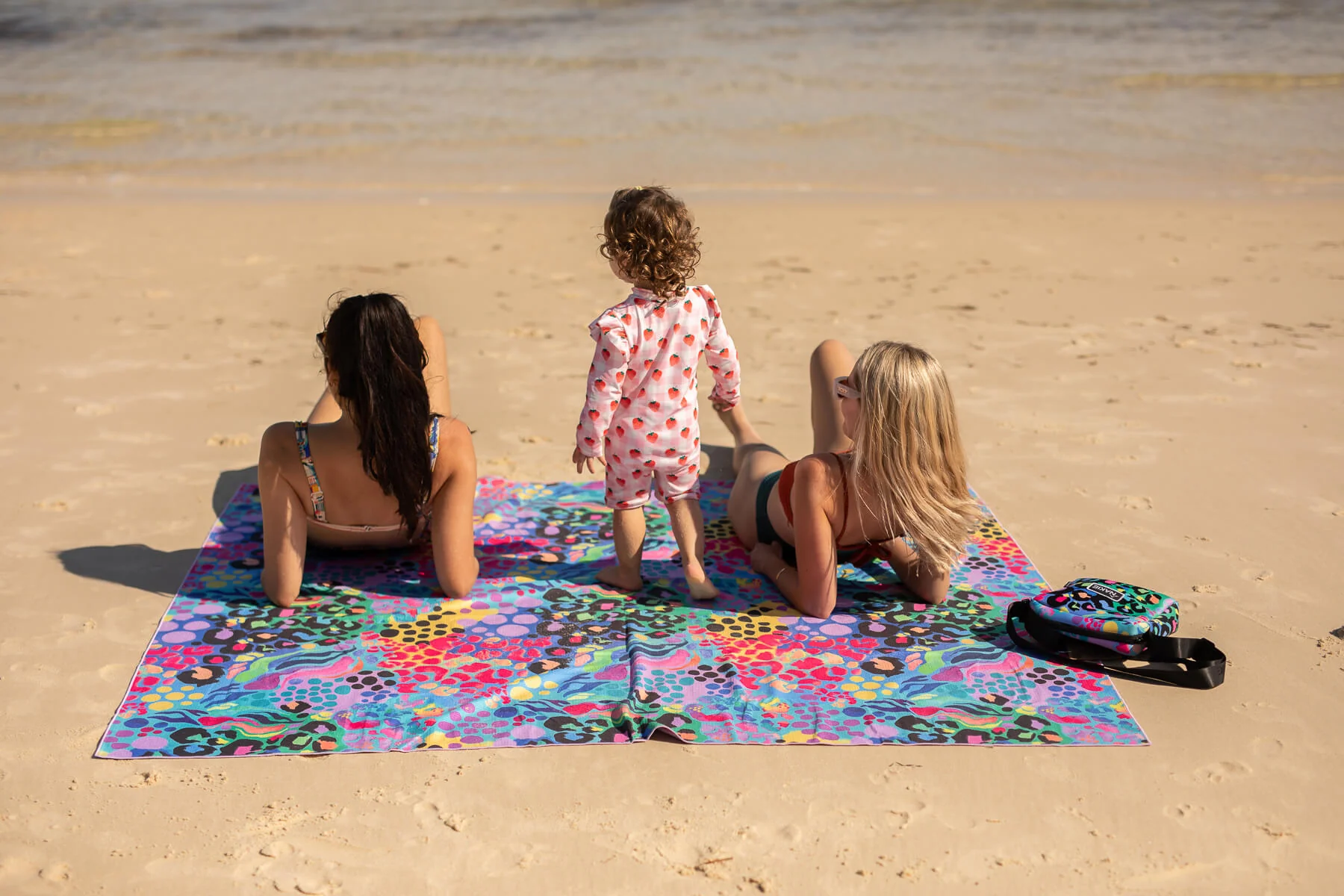 XL Kasey Rainbow - Recycled Sand Free Beach Blanket - Image 6