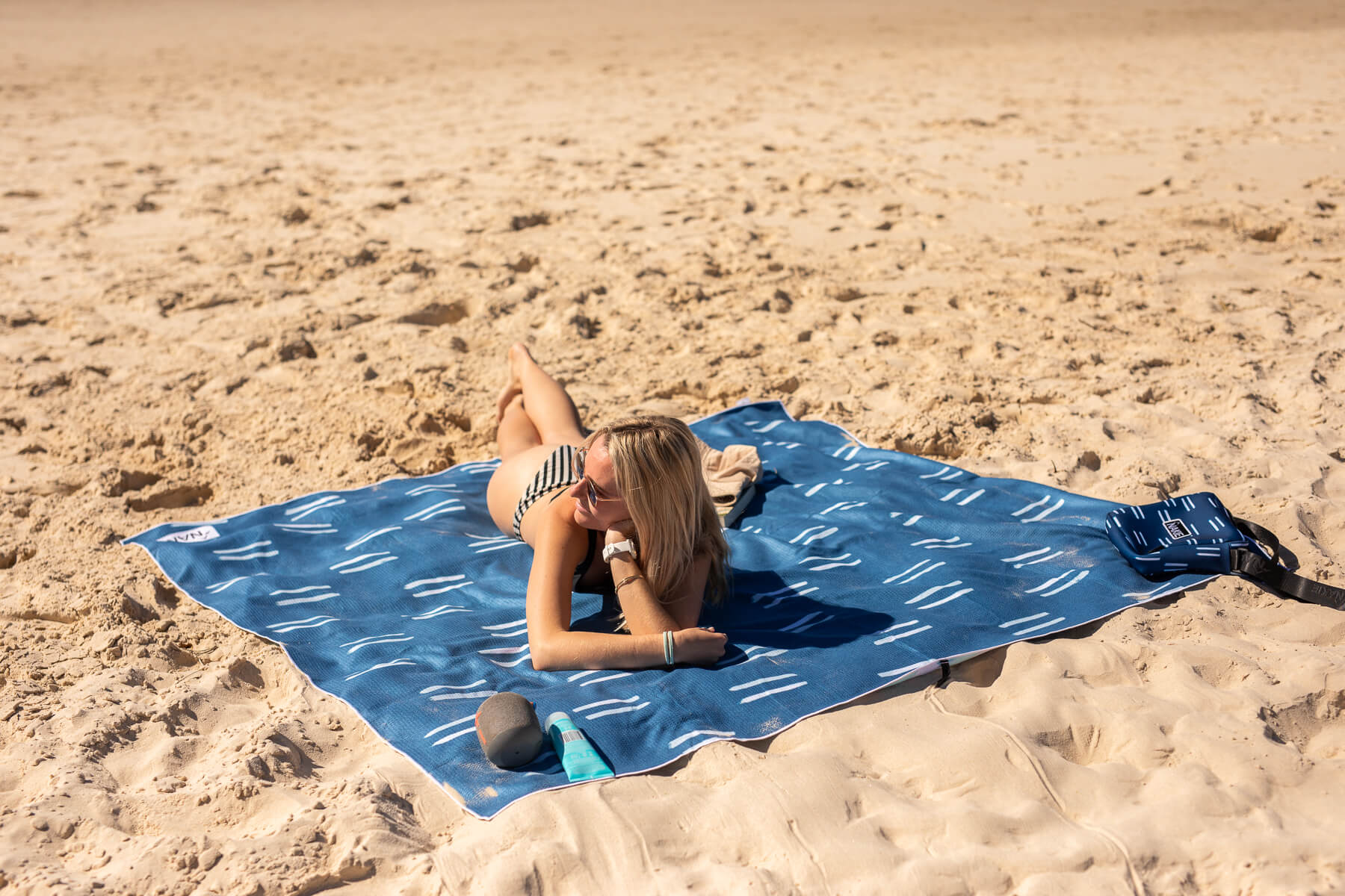 XL Salty Waves - Recycled Sand Free Beach Blanket - Image 6